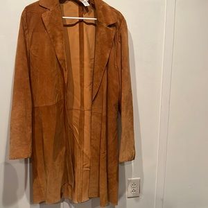 Coldwater Creek 100% leather/suede like long jocket.